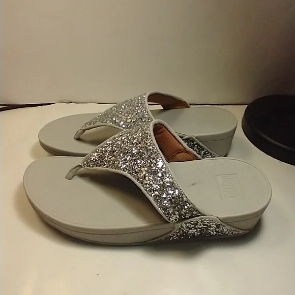 FitFlop Lulu Glitter Thong Flip Flop Sandals Women's sz 8. - Picture 4 of 11